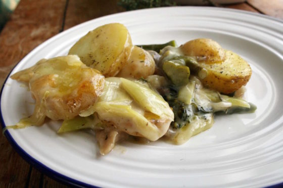 leek & mushroom pie