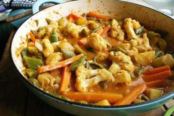 runner bean coconut curry