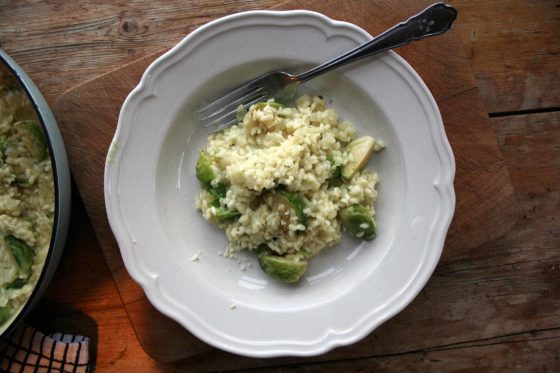 brussels sprout risotto