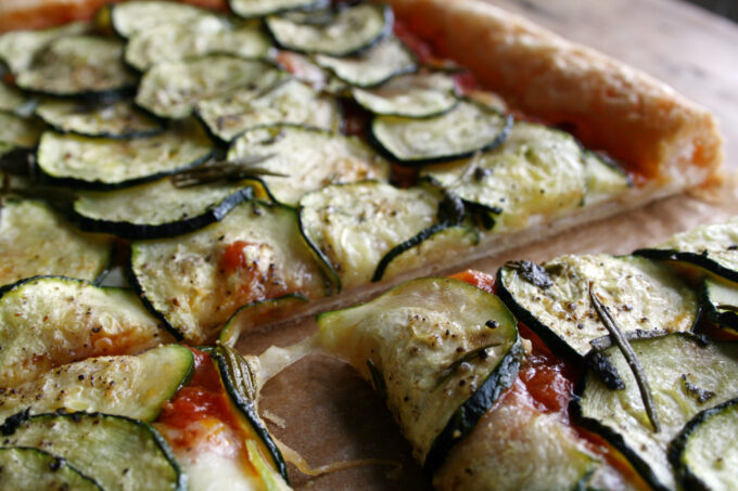 puff pastry courgette pizza