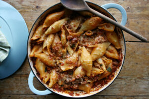 vegetarian bolognese pasta bake