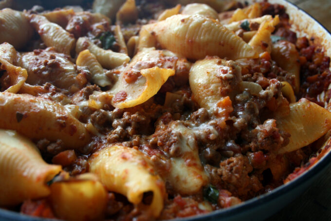 vegetarian bolognese pasta bake