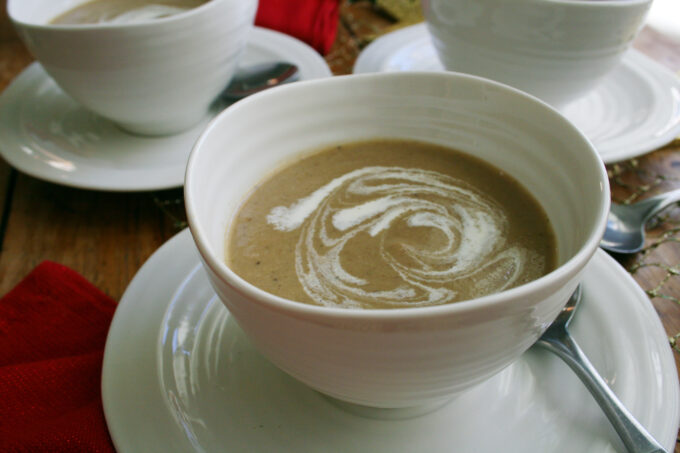 Christmas chestnut soup