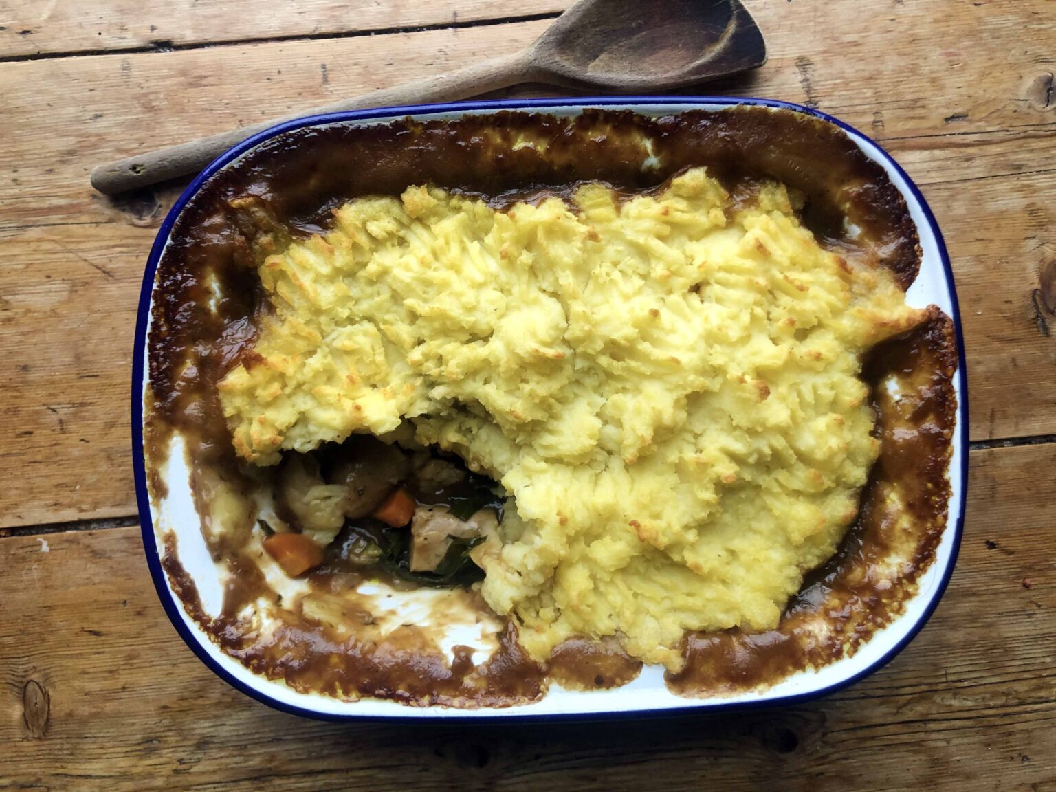 sausage and mash pie Dom in the Kitchen