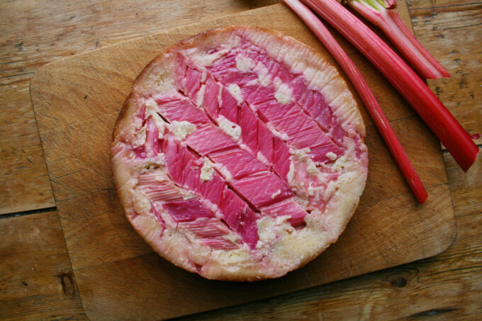 rhubarb upside down cake