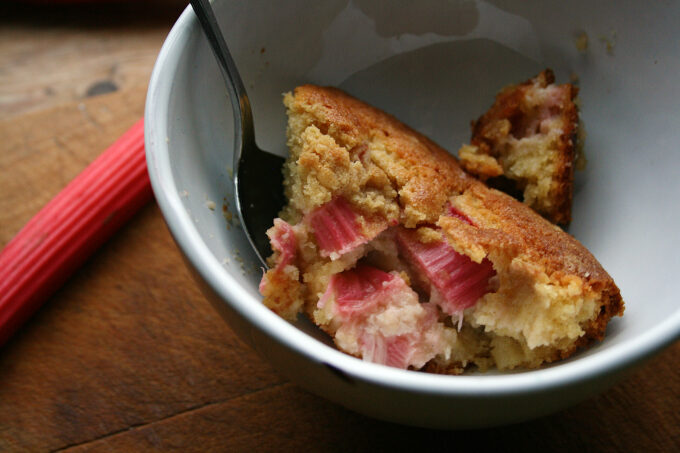 rhubarb pudding