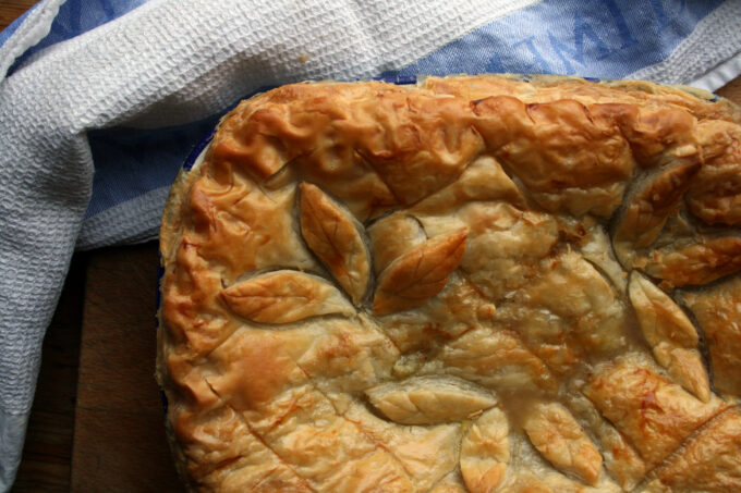 sausage and mushroom pie