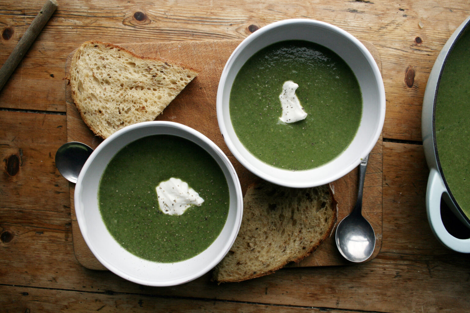 spinach and mushroom soup Dom in the Kitchen