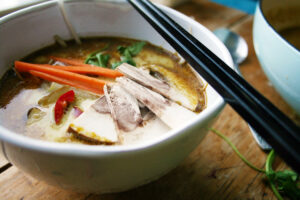 spicy coconut noodle soup