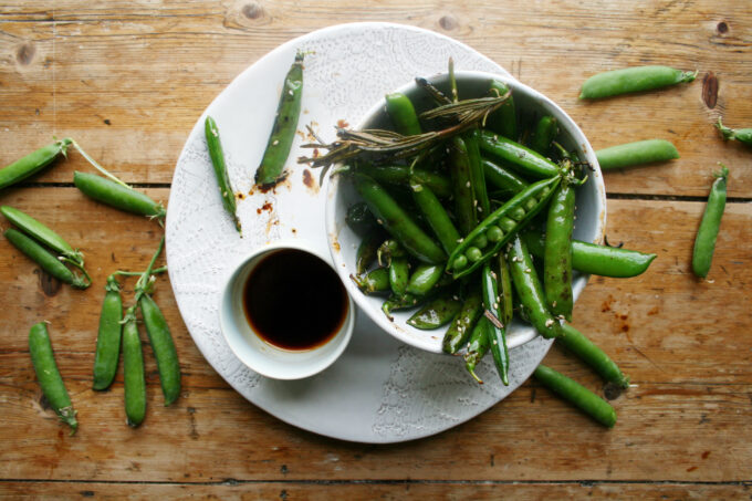 rosemary charred peas