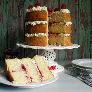 raspberry and white chocolate cake