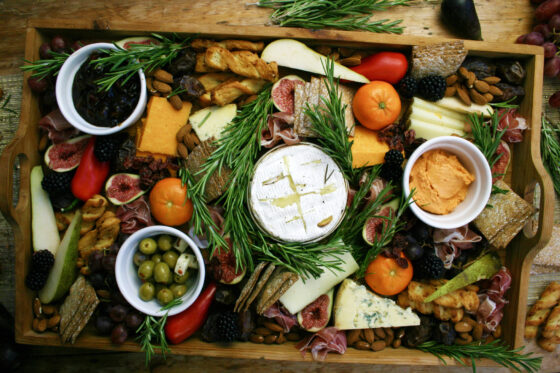 festive cheese platter