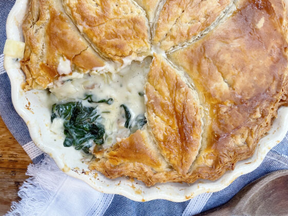 cheesy leek pie