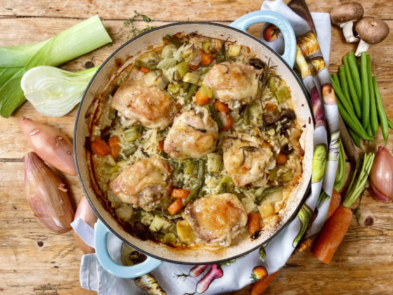 chicken thigh risotto