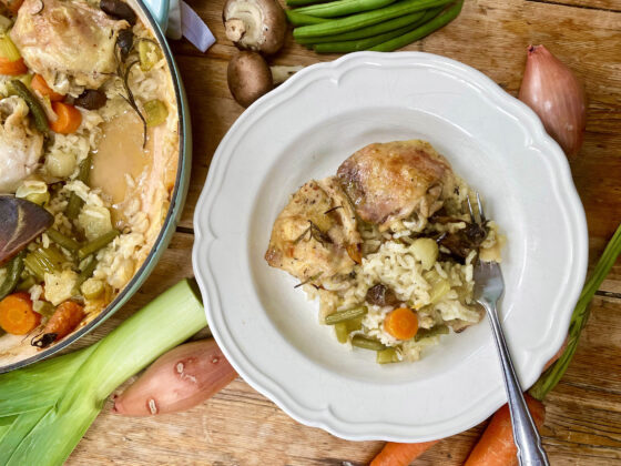 chicken thigh risotto