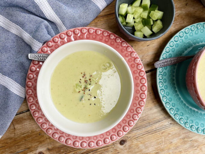 Chilled Leek Potato and Lemongrass Soup