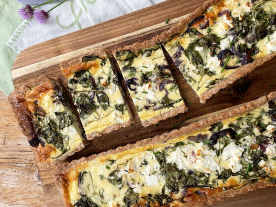 Watercress and Feta Quiche
