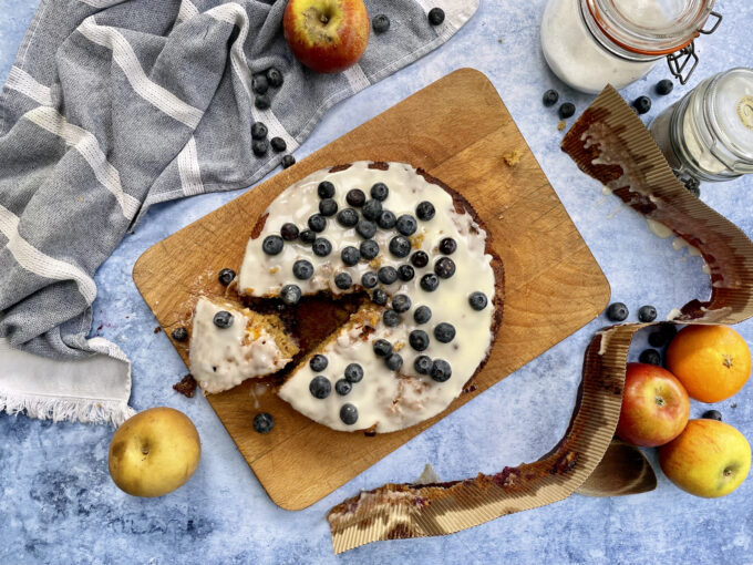 apple, blueberry and carrot cake