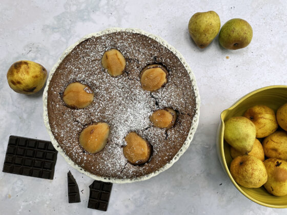 chocolate and pear cake