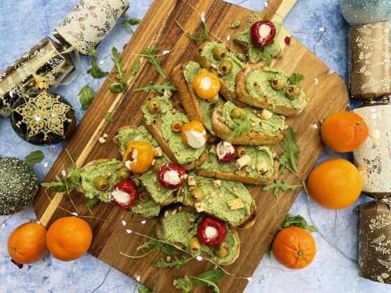 pesto toast platter