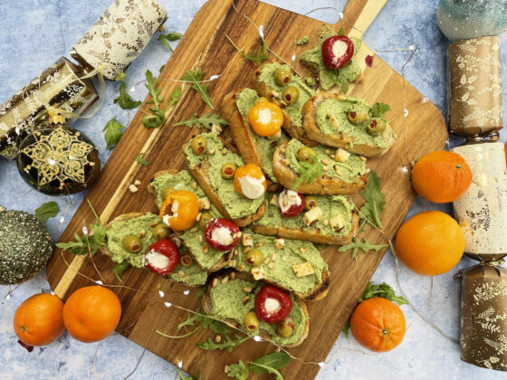 pesto toast platter