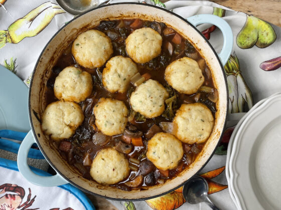 Mushroom Stew with herby dumplings