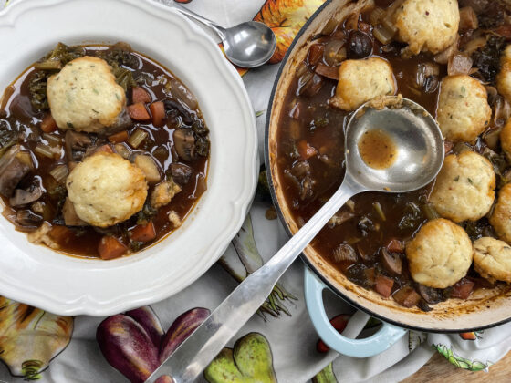 Mushroom Stew with herby dumplings