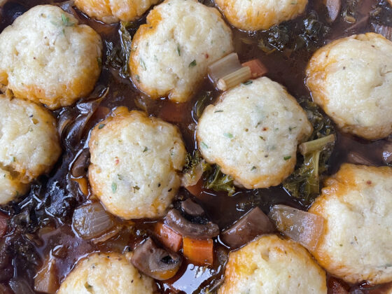 Mushroom Stew with herby dumplings