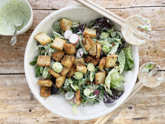 Brussels Sprouts Caesar Salad