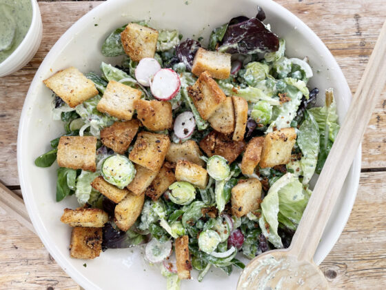 Brussels Sprouts Caesar Salad