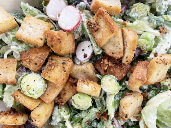 Brussels Sprouts Caesar Salad