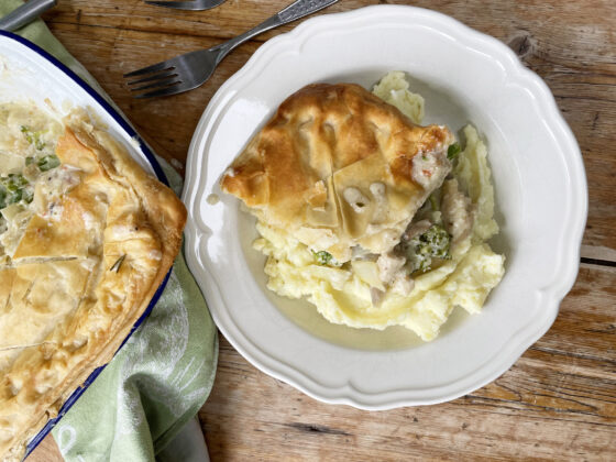 Fennel Pie with a homemade ruff puff pastry