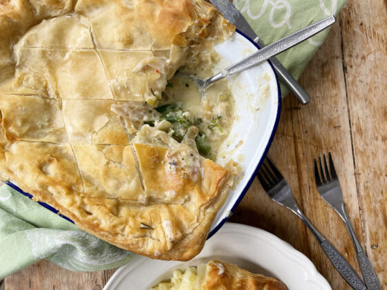 Fennel Pie with a homemade ruff puff pastry