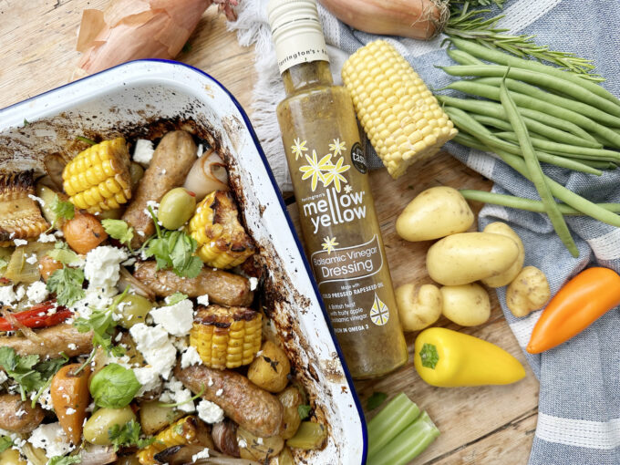Veggie Sausage Tray Bake
