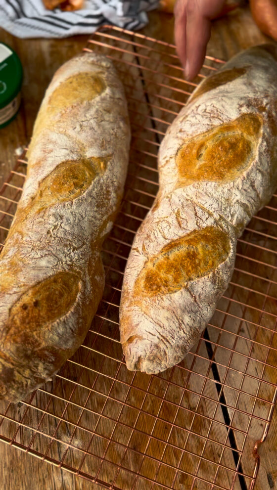 caramelised onion baguettes