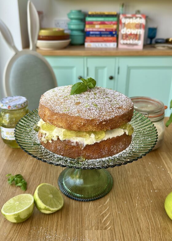Lime and Basil Victoria Sponge