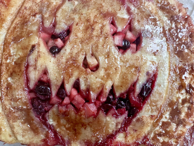 Upside Down Pumpkin Fruit Tart