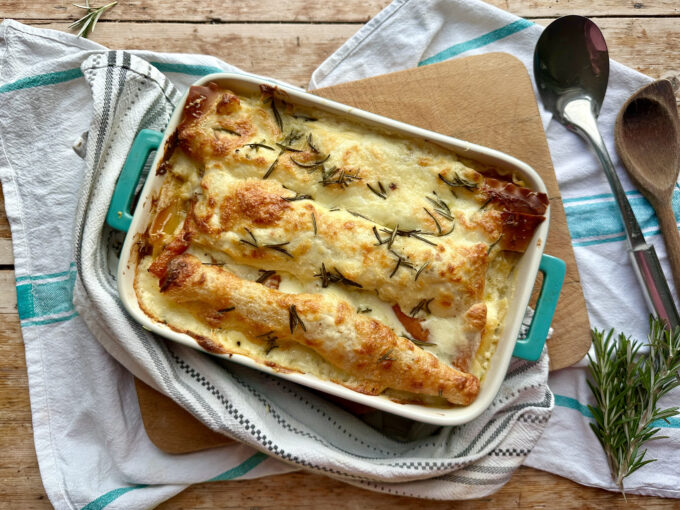 low-fibre carrot lasagna