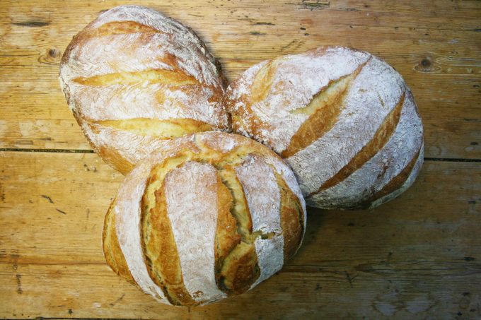 three white loaves