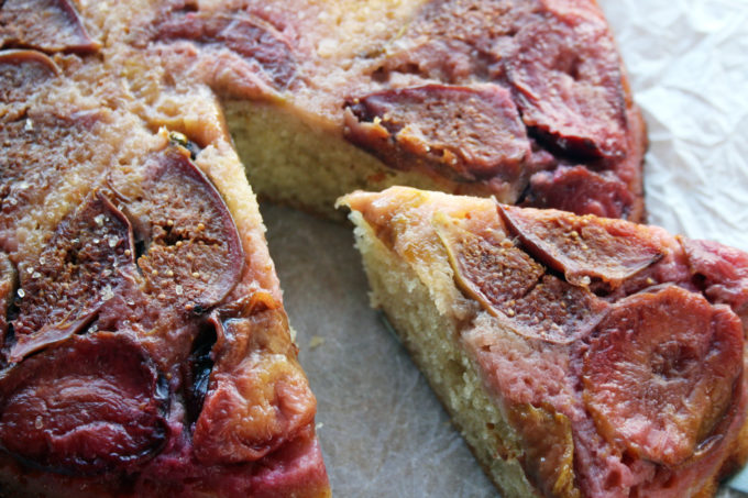 upside down plum cake