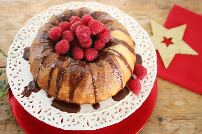 chocolate clementine marble cake